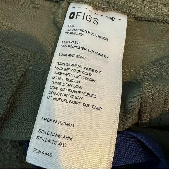 NEW Figs Axim Cargo Scrub Healthcare Uniform Drawstring Waist Pants Size S Tall - Picture 11 of 15